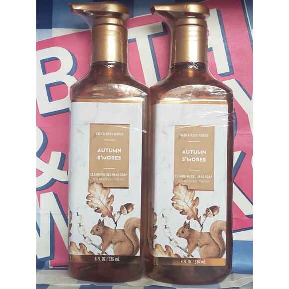BBW Autumn Smores Gentle Gel Hand Soap with Essential Oils 2 Pack - Picture 1 of 2